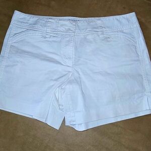 White House Black Market Crisp White Bermudas